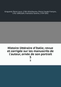Histoire litteraire d