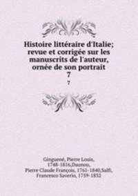 Histoire litteraire d