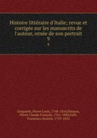 Histoire litteraire d