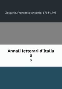 Annali letterari d`Italia. 3