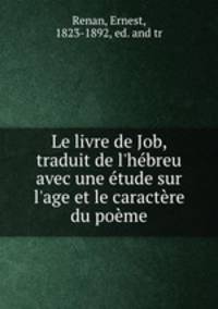 Le livre de Job, traduit de l