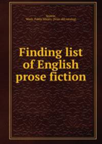 Finding list of English prose fiction