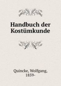 Handbuch der Kostumkunde