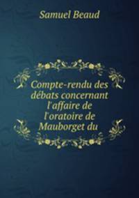 Compte-rendu des debats concernant l
