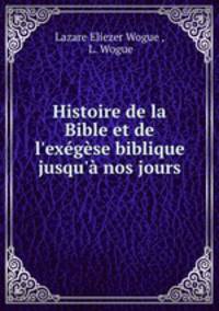 Histoire de la Bible et de l