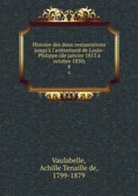 Histoire des deux restaurations jusqu