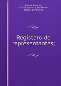 Registero de representantes;