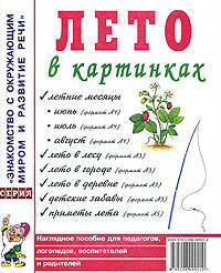 Лето в картинках. Наглядное пособие для педагогов, логопедов, воспитателей и родителей. А4