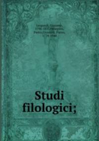 Studi filologici;