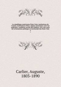 La re?publique ame?ricaine E?tats-Unis; institutions de l