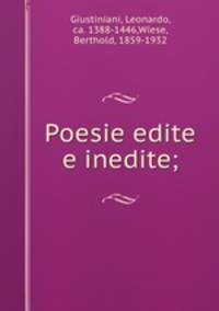 Poesie edite e inedite;