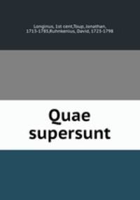 Quae supersunt