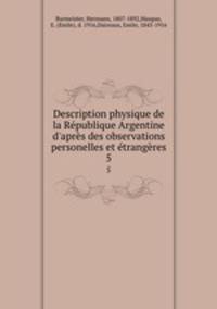 Description physique de la Republique Argentine d