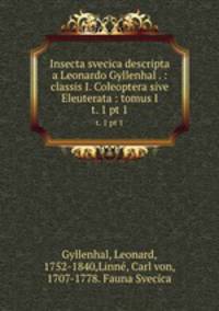 Insecta svecica descripta a Leonardo Gyllenhal . : classis I. Coleoptera sive Eleuterata : tomus I. t. 1 pt 1