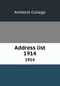 Address list. 1914