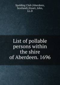 List of pollable persons within the shire of Aberdeen. 1696