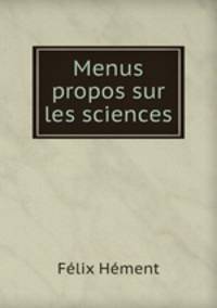 Menus propos sur les sciences