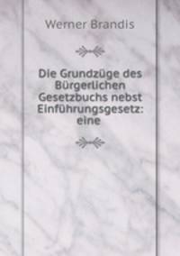 Die Grundzuge des Burgerlichen Gesetzbuchs nebst Einfuhrungsgesetz: eine .