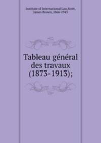 Tableau general des travaux (1873-1913);