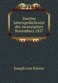 Zweites Jahresgedachtniss des zwanzigsten Novembers 1837