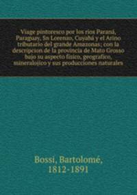 Viage pintoresco por los rios Parana?, Paraguay, Sn Lorenzo, Cuyaba? y el Arino tributario del grande Amazonas; con la descripcion de la provincia de Mato Grosso bajo su aspecto fisico, geografico, mineralojico y sus producciones naturales