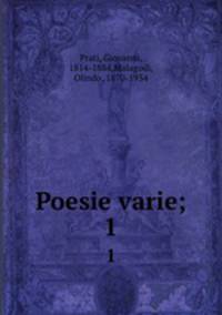 Poesie varie;. 1