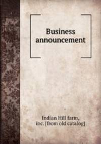 Business announcement