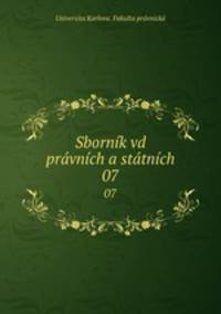 Sbornik vd pravnich a statnich
