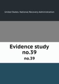 Evidence study. no.39