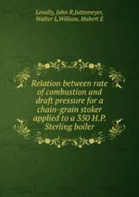 Relation between rate of combustion and draft pressure for a chain-grain stoker applied to a 350 H.P. Sterling boiler