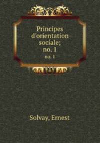 Principes d`orientation sociale;. no. 1