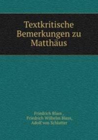 Textkritische Bemerkungen zu Matthaus