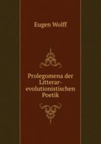 Prolegomena der Litterar-evolutionistischen Poetik