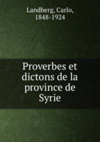 Proverbes et dictons de la province de Syrie