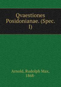 Qvaestiones Posidonianae. (Spec. I)
