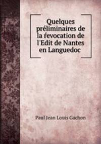 Quelques preliminaires de la revocation de l