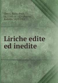 Liriche edite ed inedite