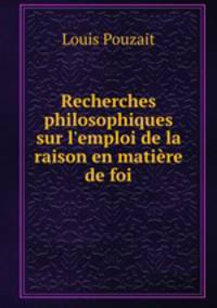 Recherches philosophiques sur l