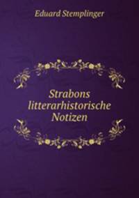 Strabons litterarhistorische Notizen