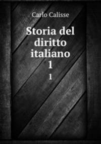 Storia del diritto italiano. 1