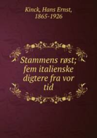 Stammens rost; fem italienske digtere fra vor tid