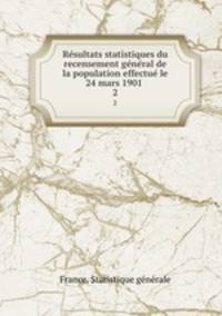 Re?sultats statistiques du recensement ge?ne?ral de la population effectue? le 24 mars 1901