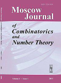 Moscow Journal of Combinatorics and Number Theory. Volume I - Issue I