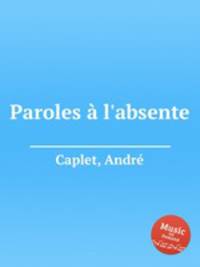 Paroles l`absente