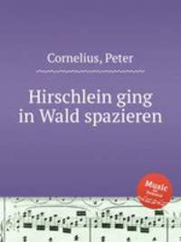 Hirschlein ging in Wald spazieren