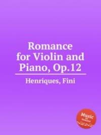 Romance for Violin and Piano, Op.12