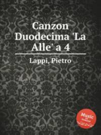 Canzon Duodecima `La Alle` a 4