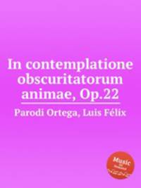 In contemplatione obscuritatorum animae, Op.22