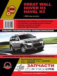 Great Wall Hover H3 / Haval H3 с 2009 года выпуска. Руководство по ремонту и эксплуатации, регулярные и периодические проверки, помощь в дороге и гараже, цветные электросхемы