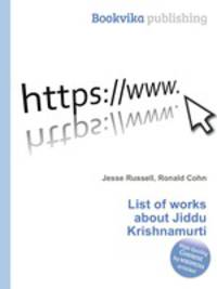 List of works about Jiddu Krishnamurti
